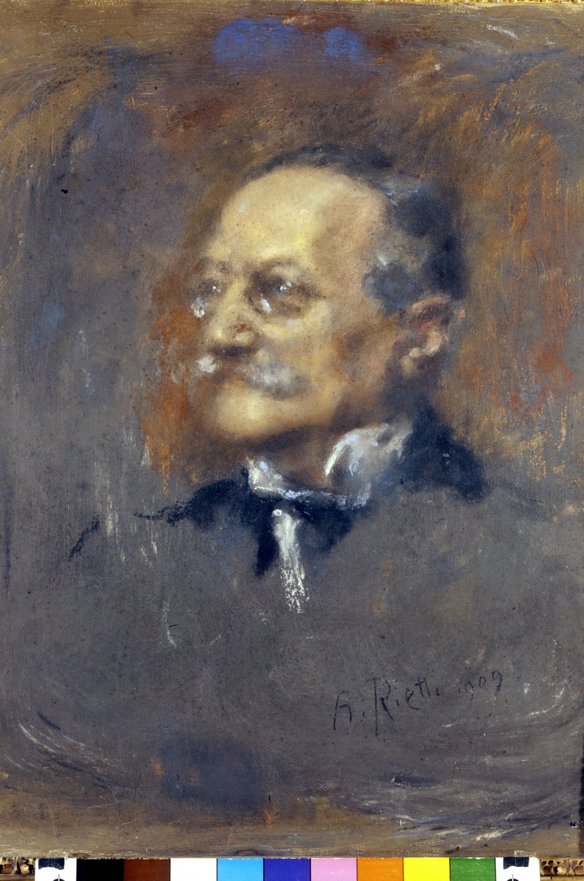 retrato de Arrigo (ou Enrico) Boito (1842-1918), compositor e escritor italiano. (Pastel de Rietti). de Arturo Rietti