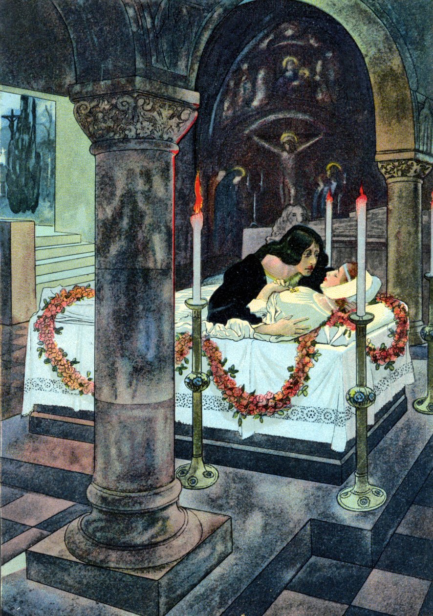 Romeu e Julieta, c.1880 (gravura) de Artus Scheiner