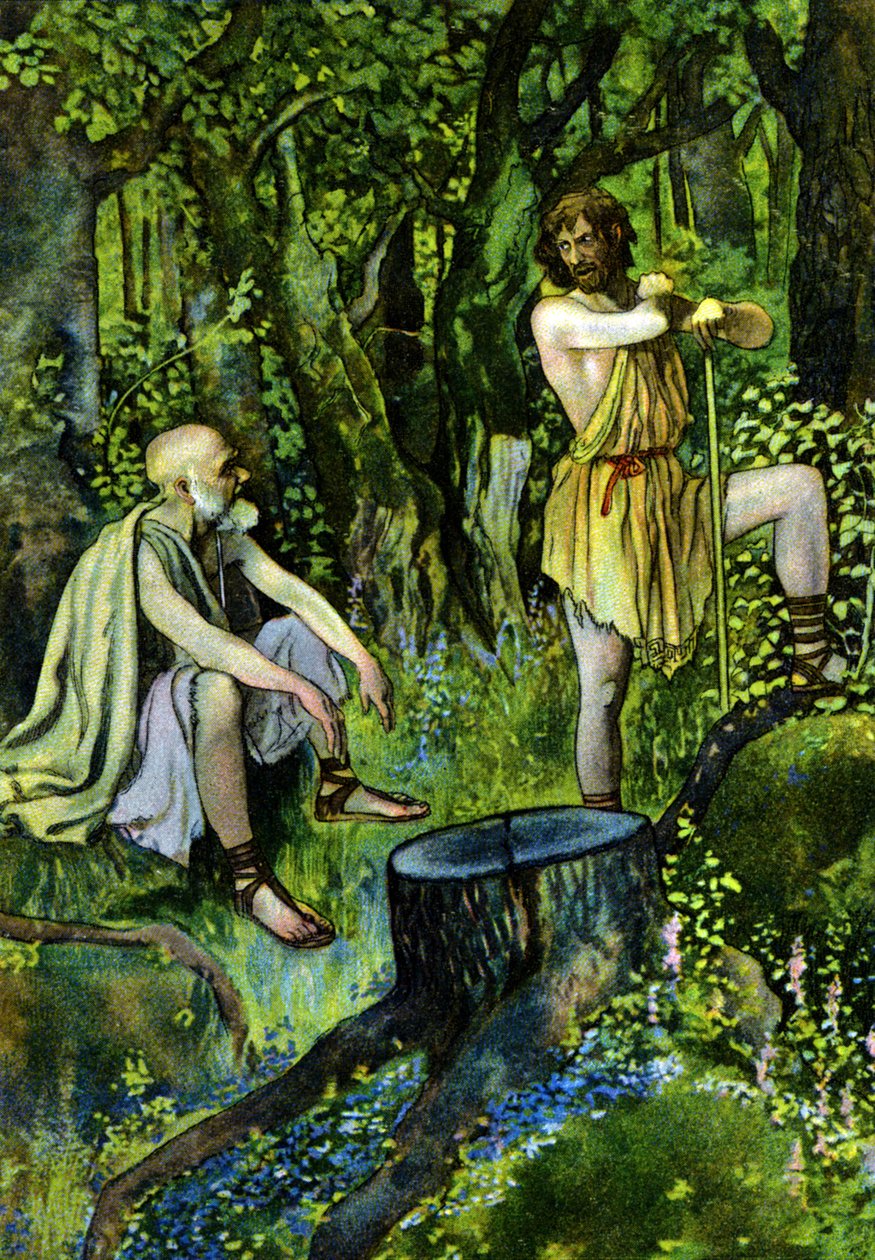 Timão de Atenas, peça de William Shakespeare, c.1880 (gravura) de Artus Scheiner