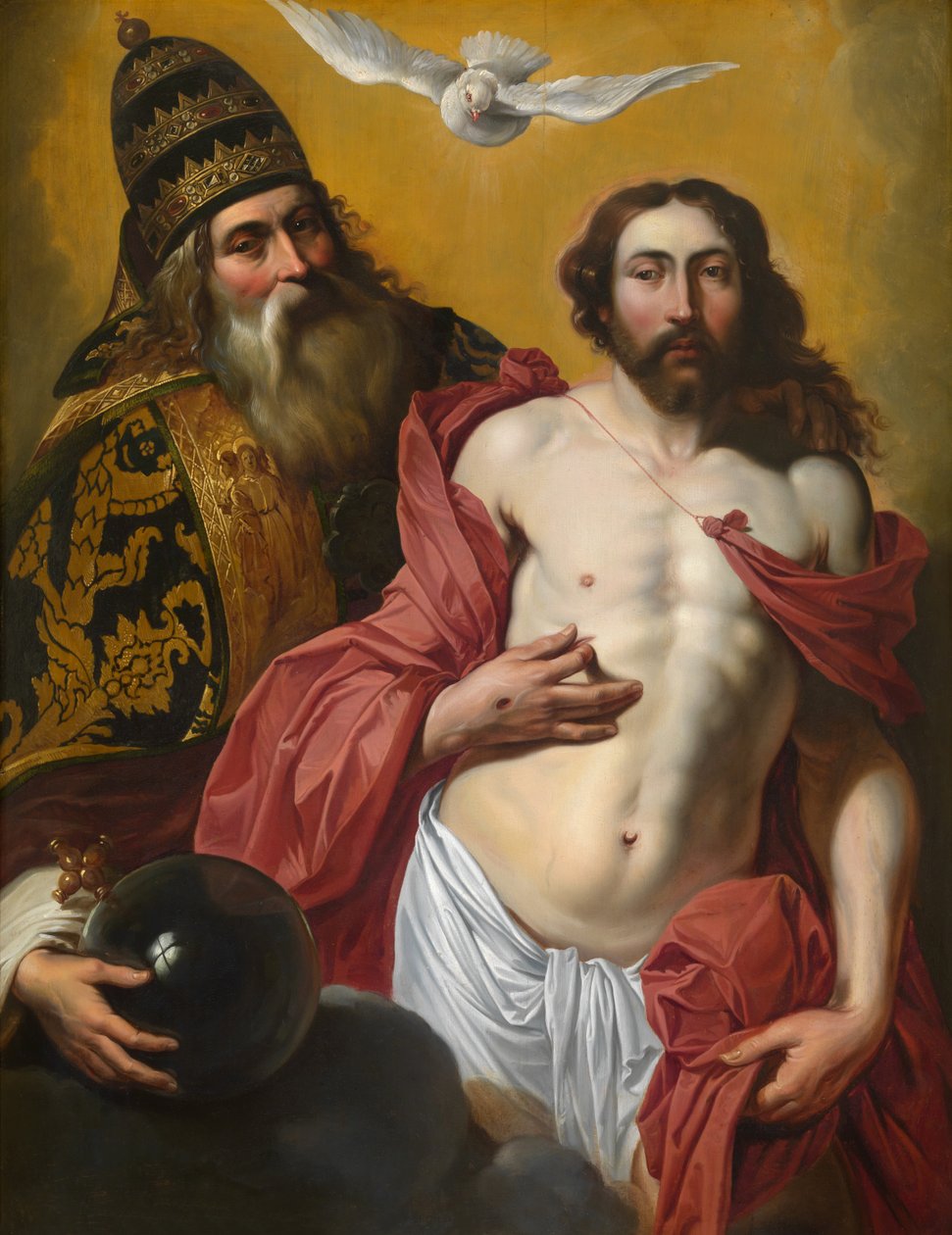 A Santíssima Trindade (óleo sobre painel) de Artus Wolfaerts or Wolffort