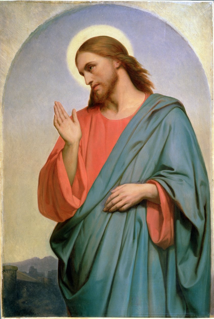 Cristo chorando por Jerusalém, 1851 (óleo sobre tela) de Ary Scheffer