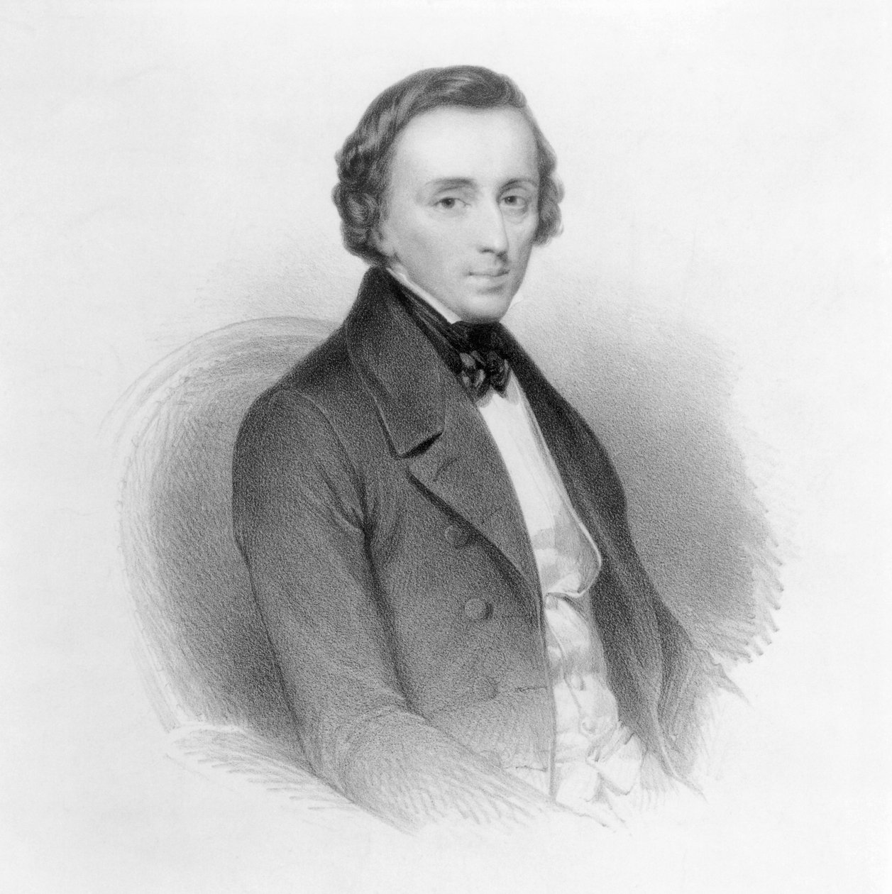 Retrato de Frederic Chopin (1810-49) Compositor e pianista polonês de Ary Scheffer