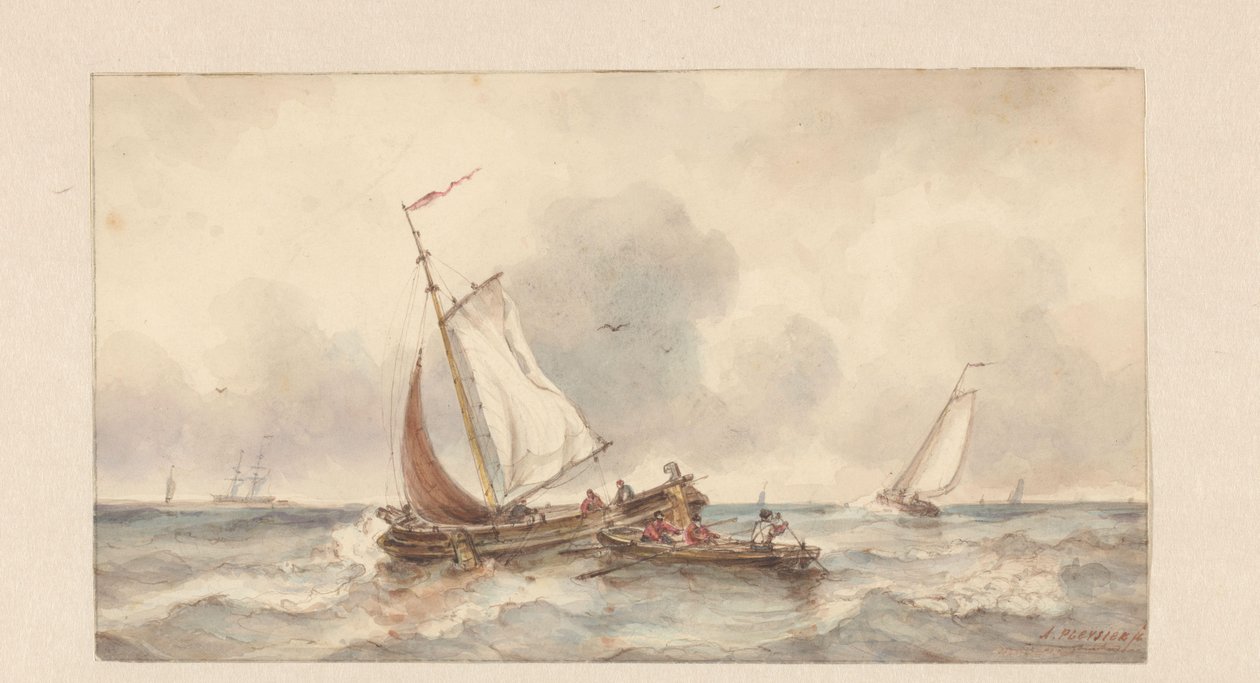 Navios no mar de Ary Pleijsier (signed by artist)