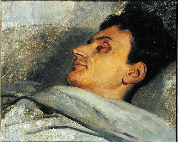 Armand Carrel (1800-36) em seu leito de morte, 1836 de Ary Scheffer
