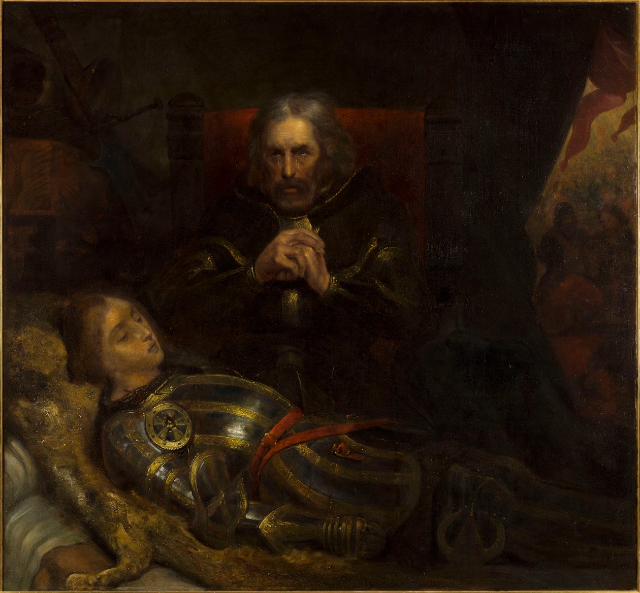 Eberhard, conde de Württemberg, a lamentar a morte do seu filho, conhecido como «O Chorão» de Ary Scheffer