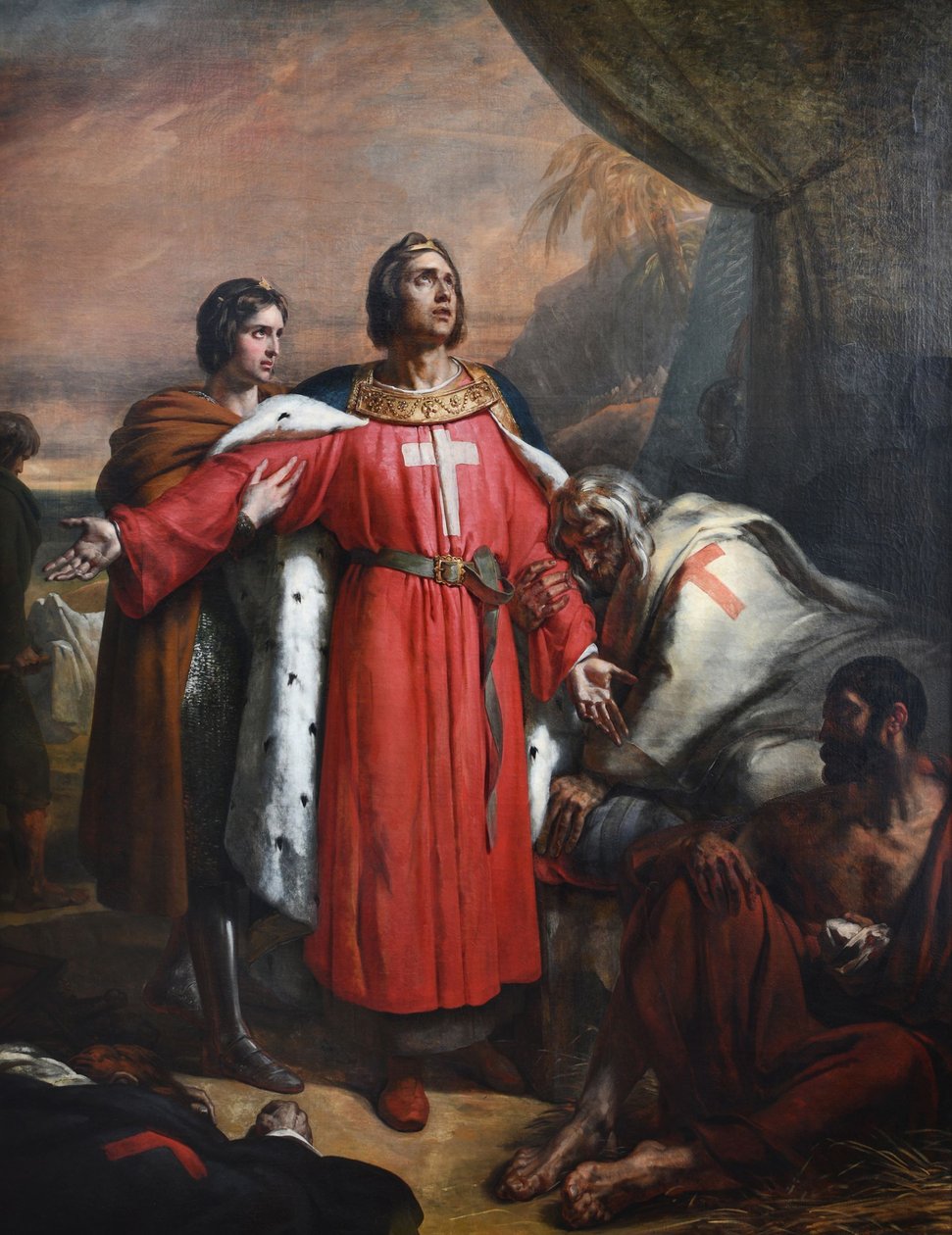 Francês: Saint Louis visiterant les pestiférés de Ary Scheffer