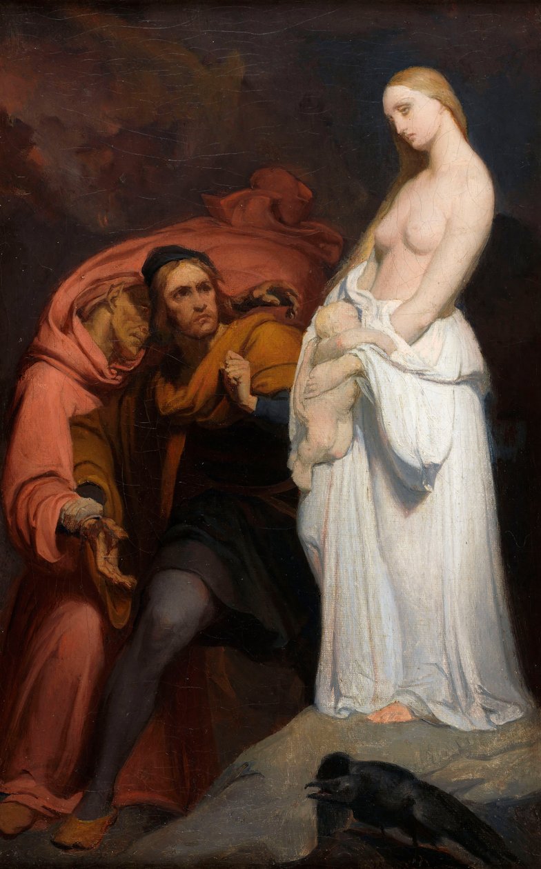 Marguerite segurando seu filho morto, c. 1846. de Ary Scheffer