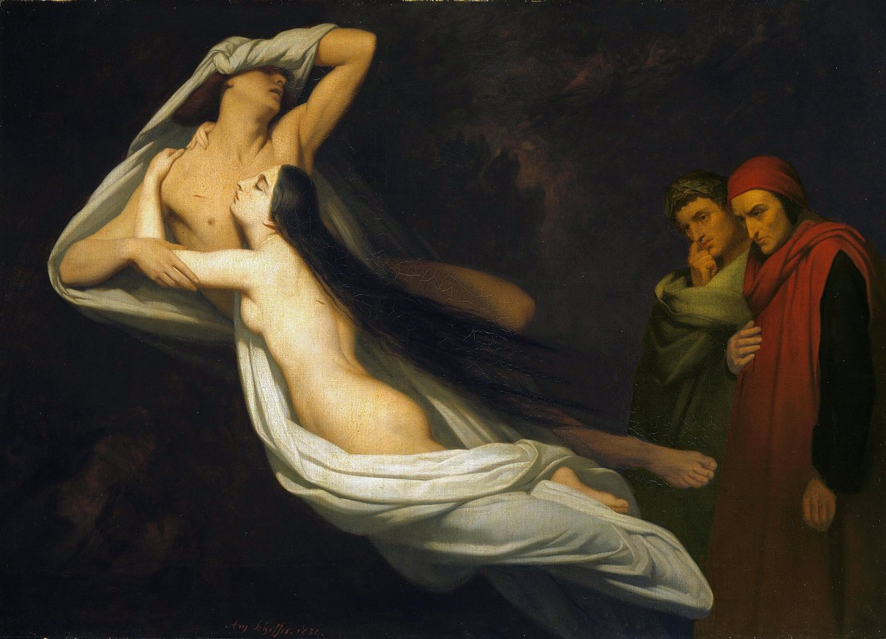 Paolo e Francesca, 1854 de Ary Scheffer