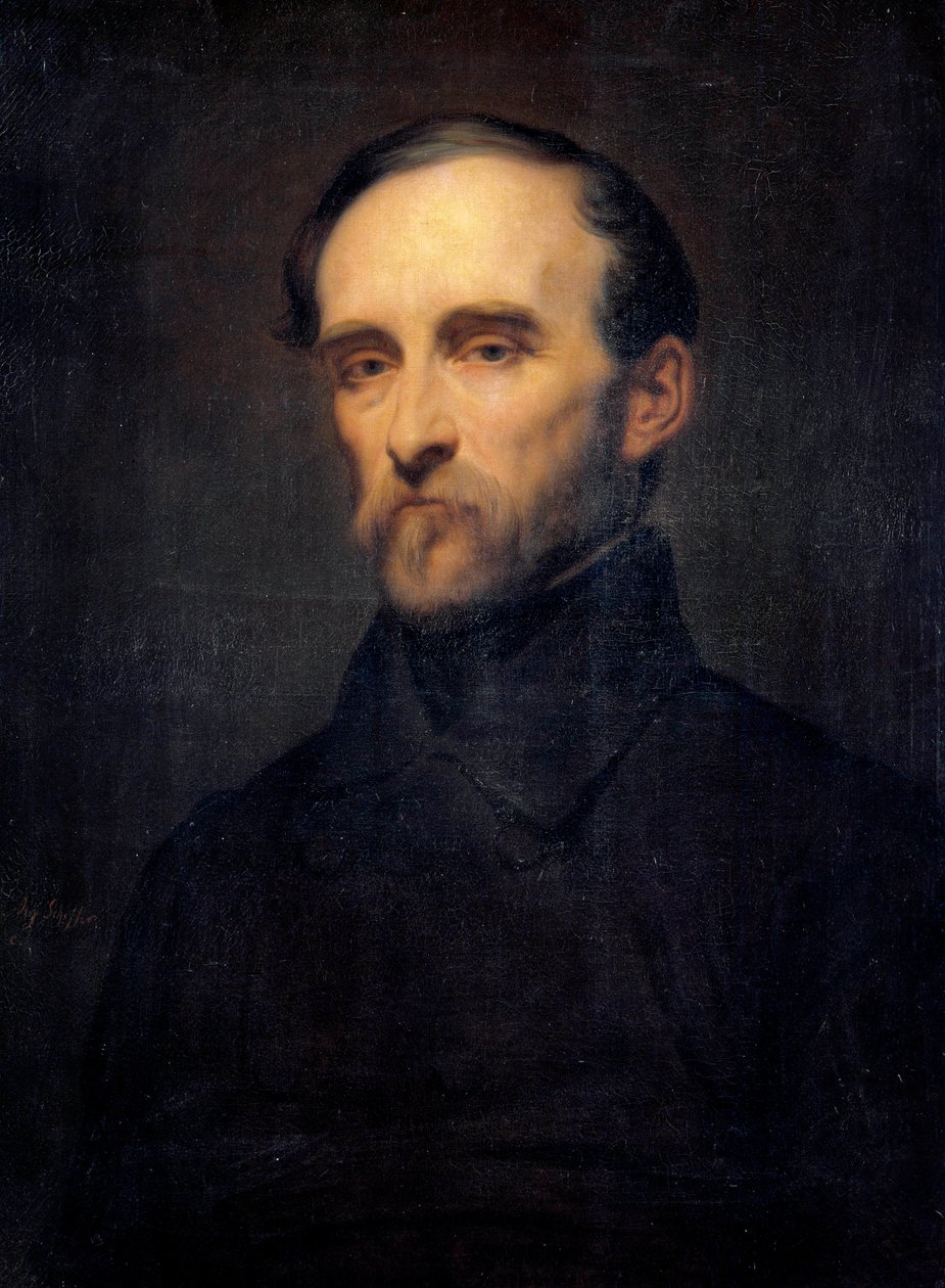 Retrato de Eugene Cavaignac (1802-1857) Governador Geral da Argélia Pintura de Ary Scheffer (1795-1858) Século XIX. Dim. 0,76x0,56 m. de Ary Scheffer