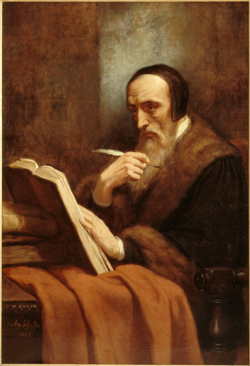Retrato de João Calvino 1509-1564, 1858. de Ary Scheffer