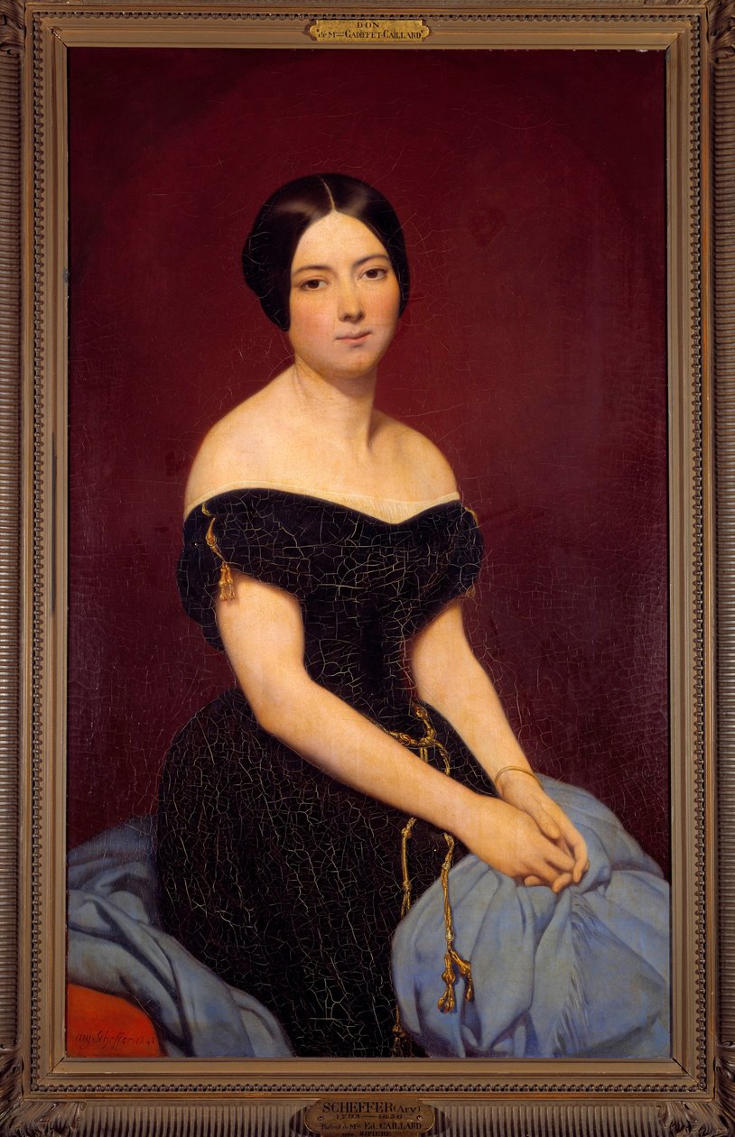 Retrato de Madame Edmond Caillard nee Sipierre Pintura de Ary Scheffer (1795-1858) 1842 Sol. 1,18x0,74 m Paris, Musee Carnavalet de Ary Scheffer