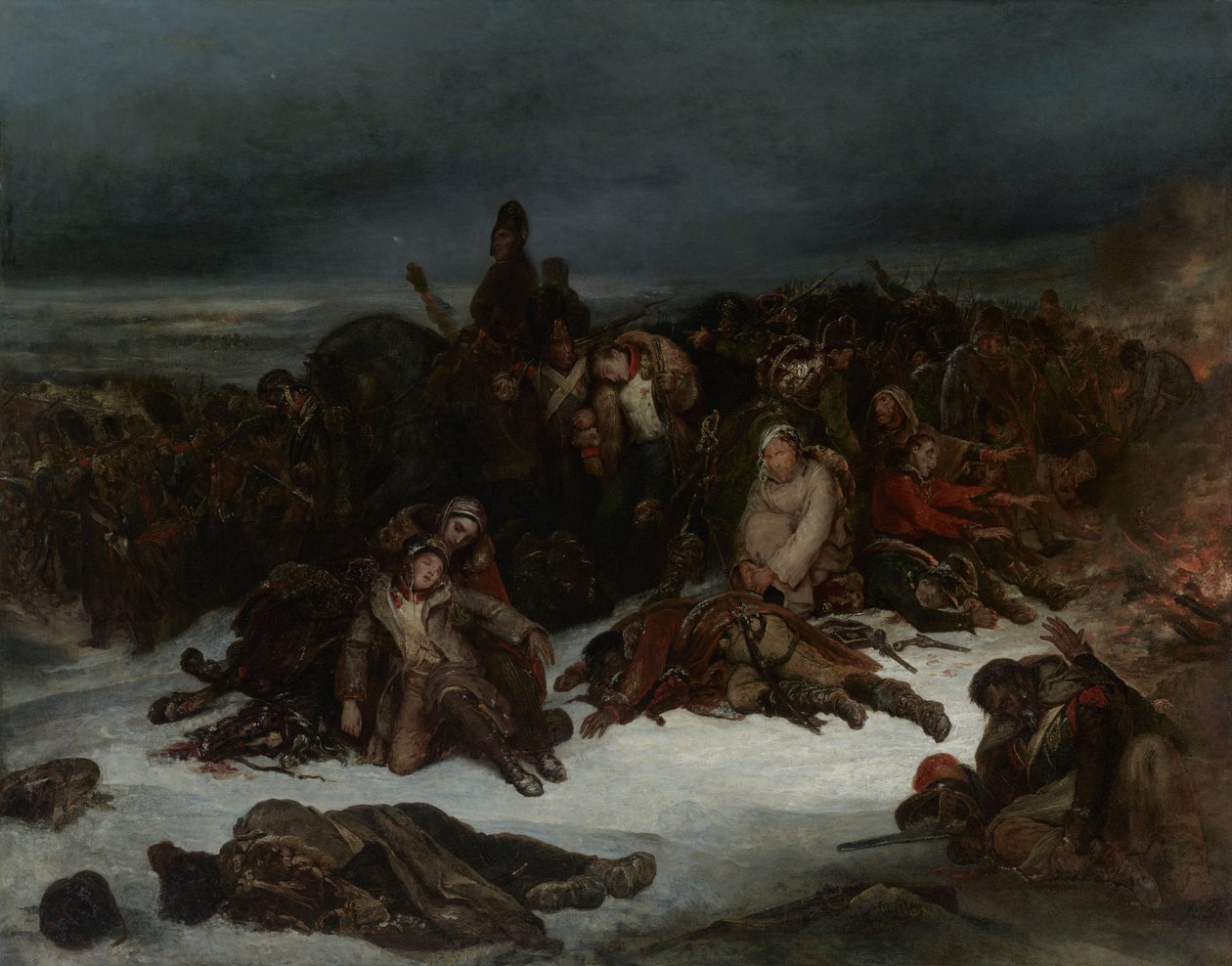 A retirada do exército de Napoleão da Rússia em 1812 de Ary Scheffer