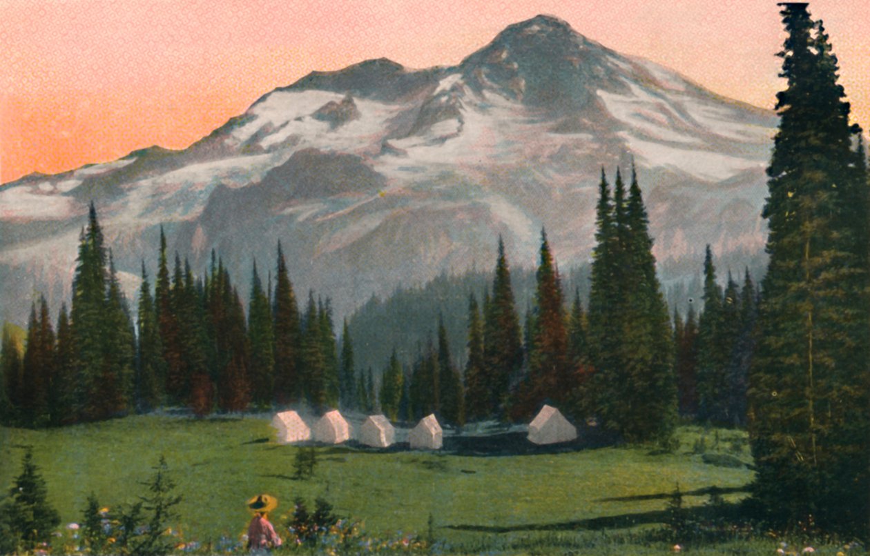 Monte Rainier de Indian Henrys, c1916 de Asahel Curtis