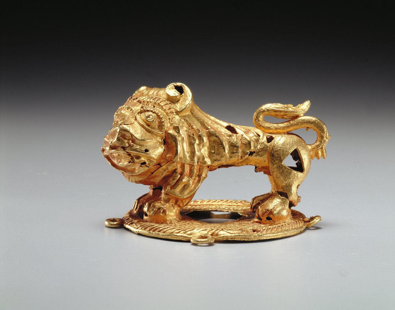 Encaixe de espada de leão (ouro) de Ashanti