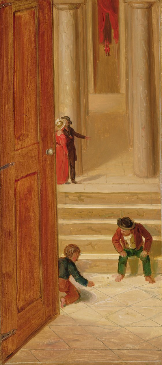 Meninos Jogando Mármores, 1936 de Asher Brown Durand