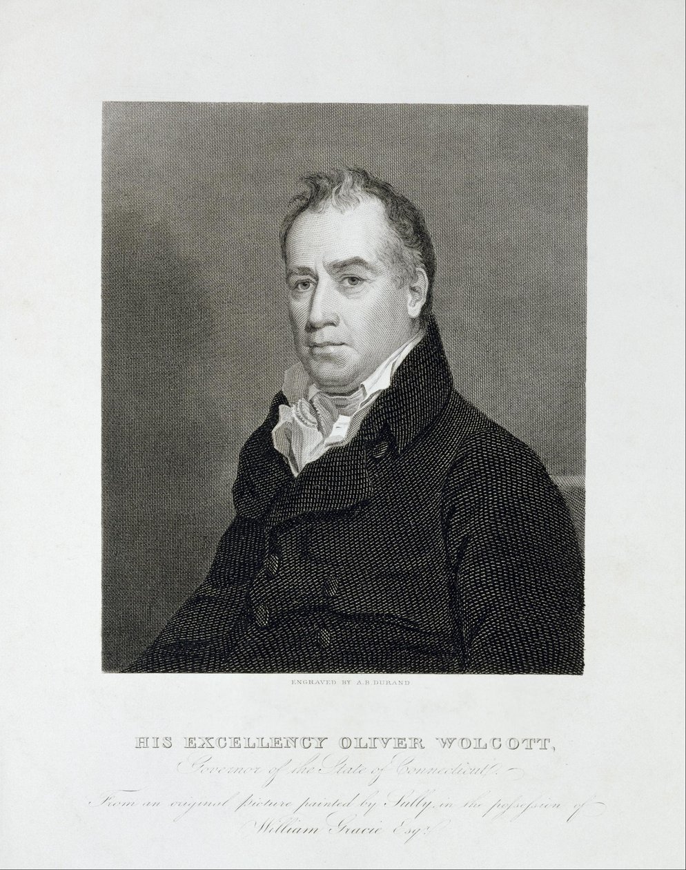 Sua Excelência Oliver Wolcott, Governador do Estado de Connecticutt de Asher Brown Durand