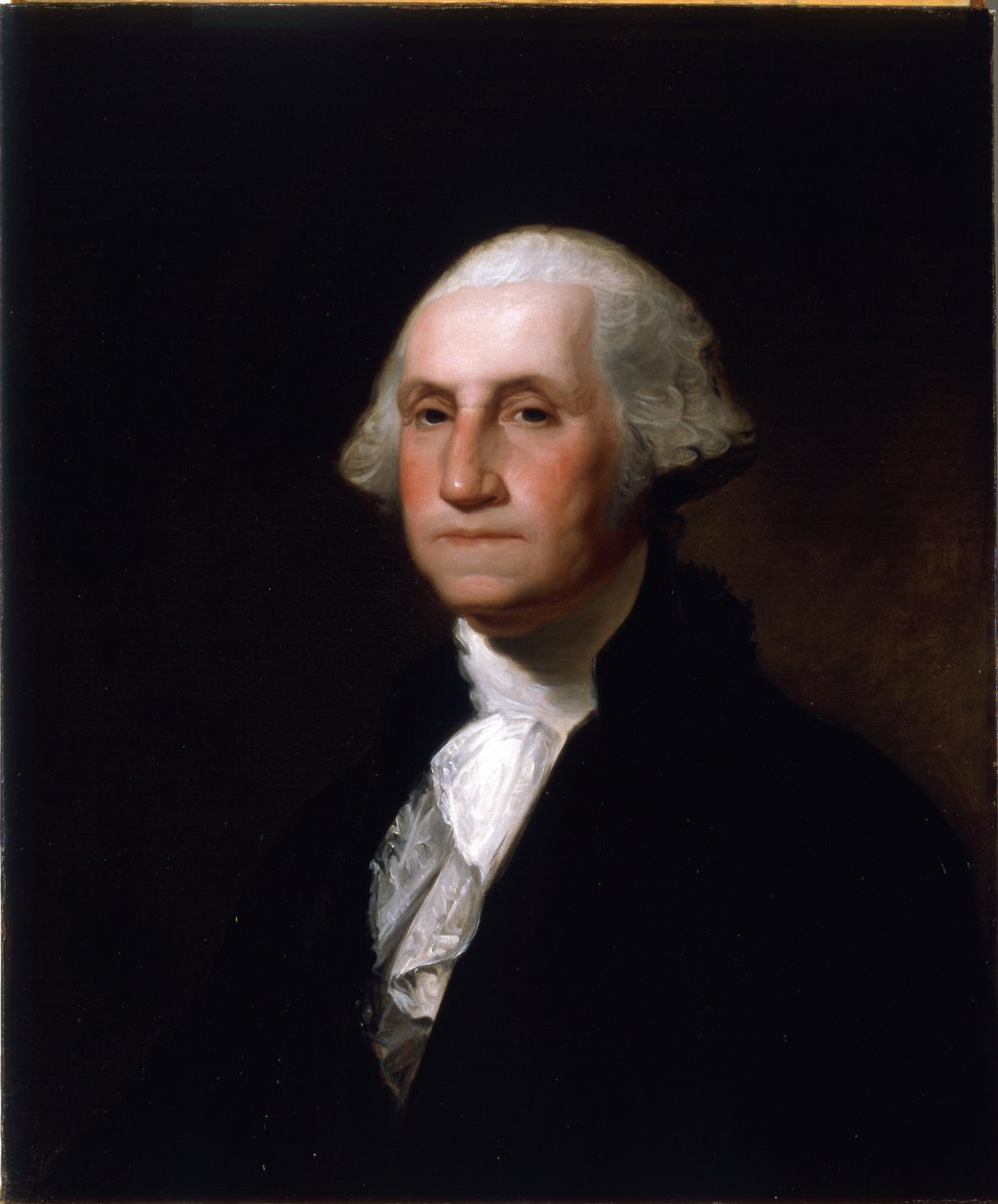Retrato de George Washington, depois de uma pintura de Gilbert Stuart (1755-1828) (ver 149687 para par) de Asher Brown Durand