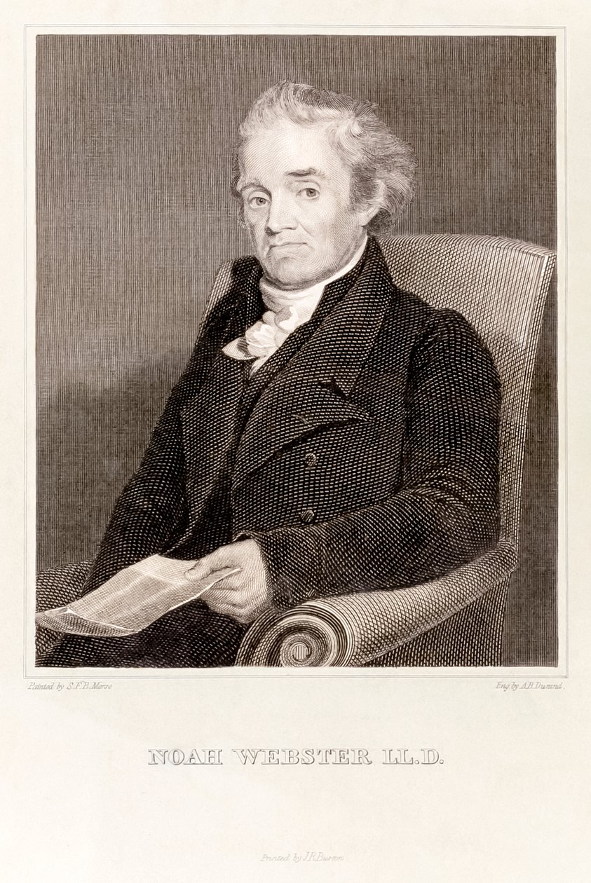 Noah Webster: lexicógrafo americano (gravura) de Asher Brown Durand
