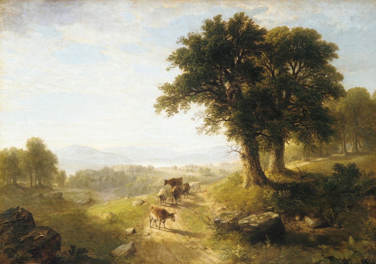 Cena do rio, 1854. de Asher Brown Durand