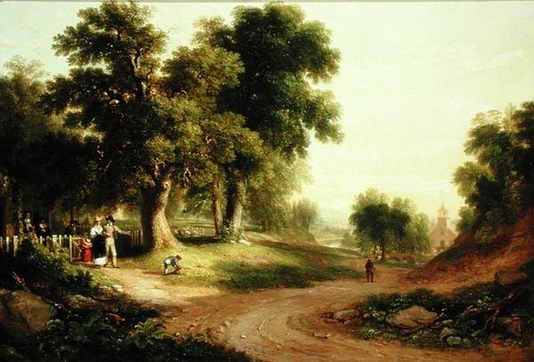 Manhã de Domingo (óleo sobre tela) de Asher Brown Durand