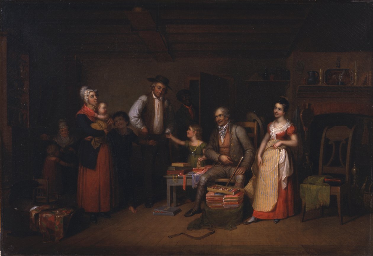 O Pedlar exibindo os seus artigos de Asher Brown Durand