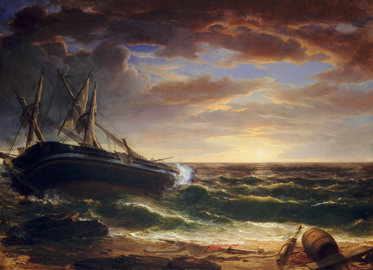 O Navio Encalhado, 1844. de Asher Brown Durand