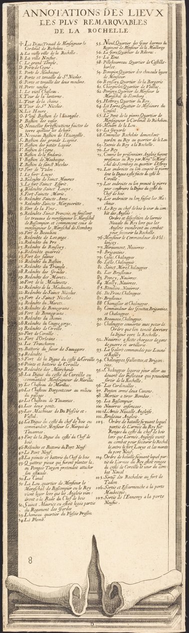 O cerco de La Rochelle [placa 9 de 16; conjunto compreende 1952.8.97-112] de Assistant of Jacques Callot