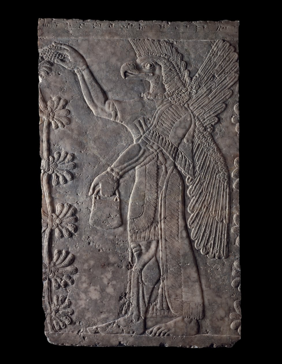 Figura alada com cabeça de águia, 875-60 aC (gesso) de Assyrian