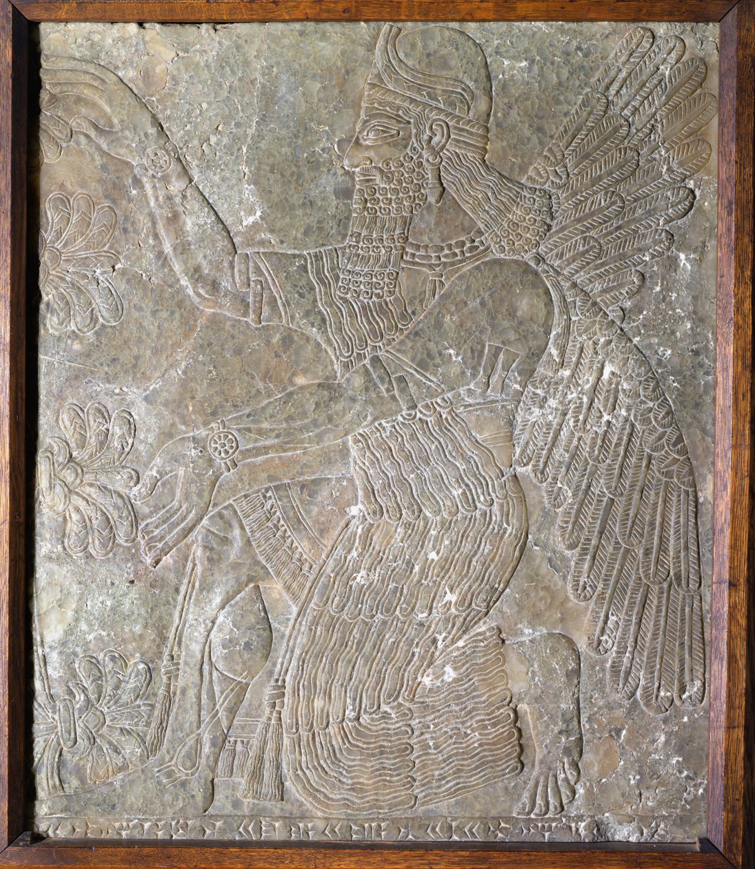Laje de pedra representando o rei Assurbanipal I (668-626 aC) de Assyrian