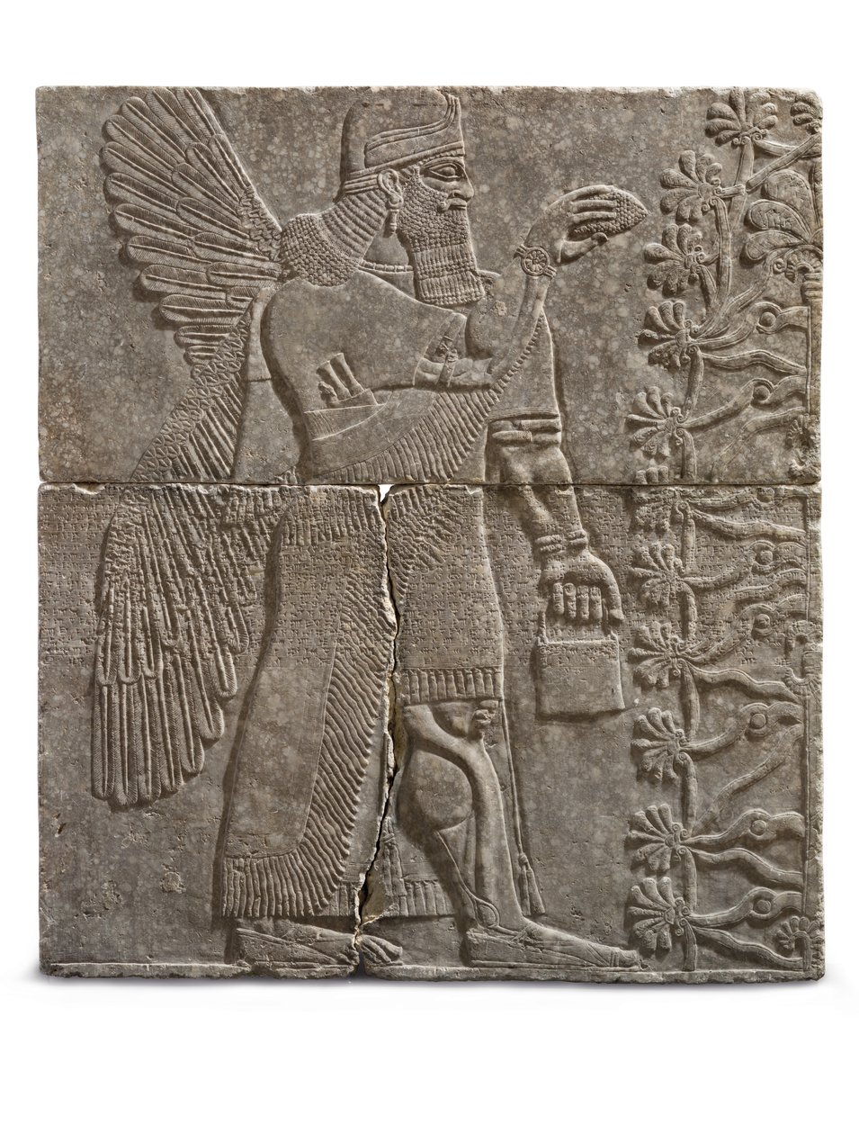 Alívio de um gênio alado, Reino de Ashurnasirpal, c.883-859 aC de Assyrian