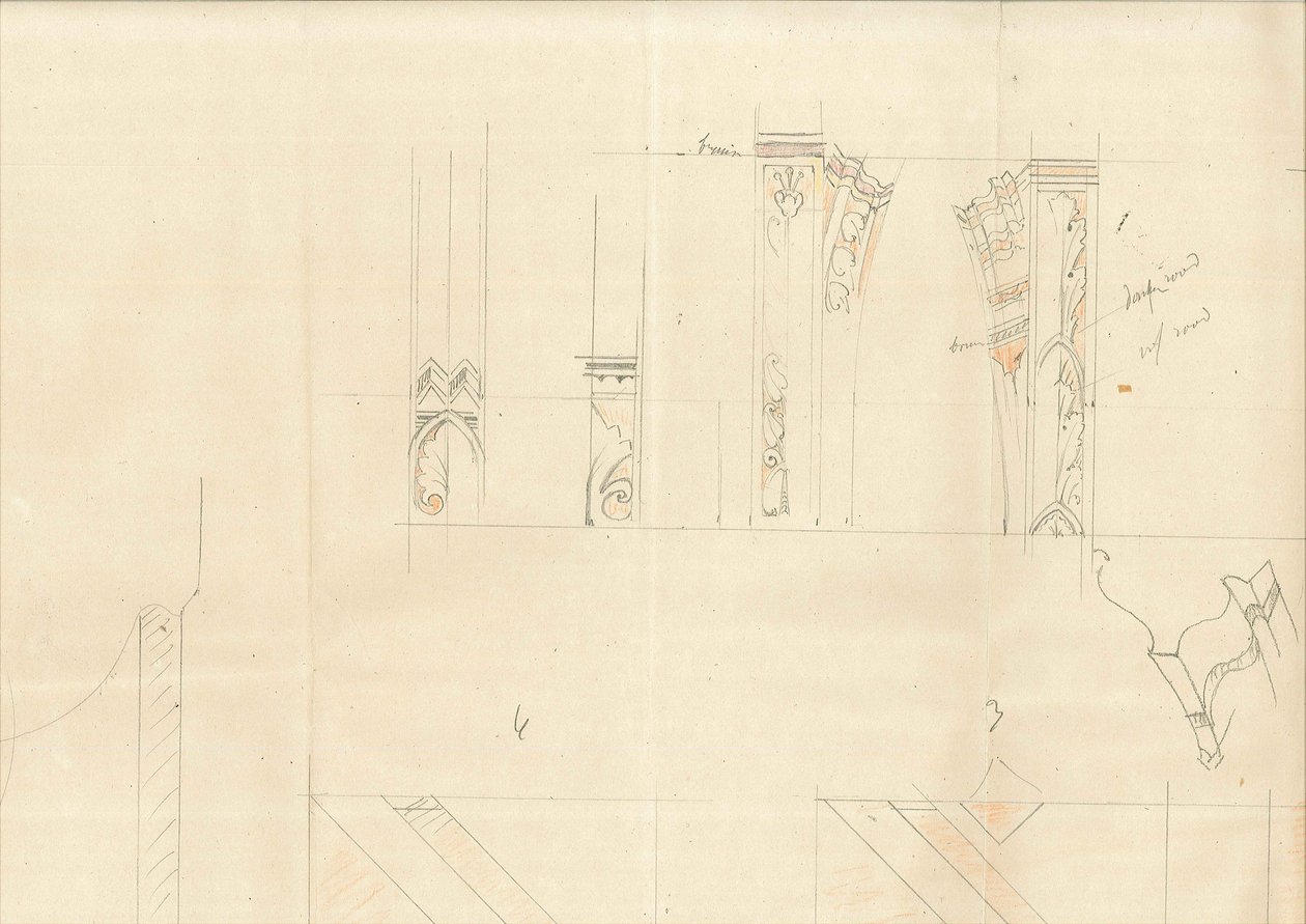 Desenhos para o Esquema de Decoração de Atelier Cuypers Stoltzenberg