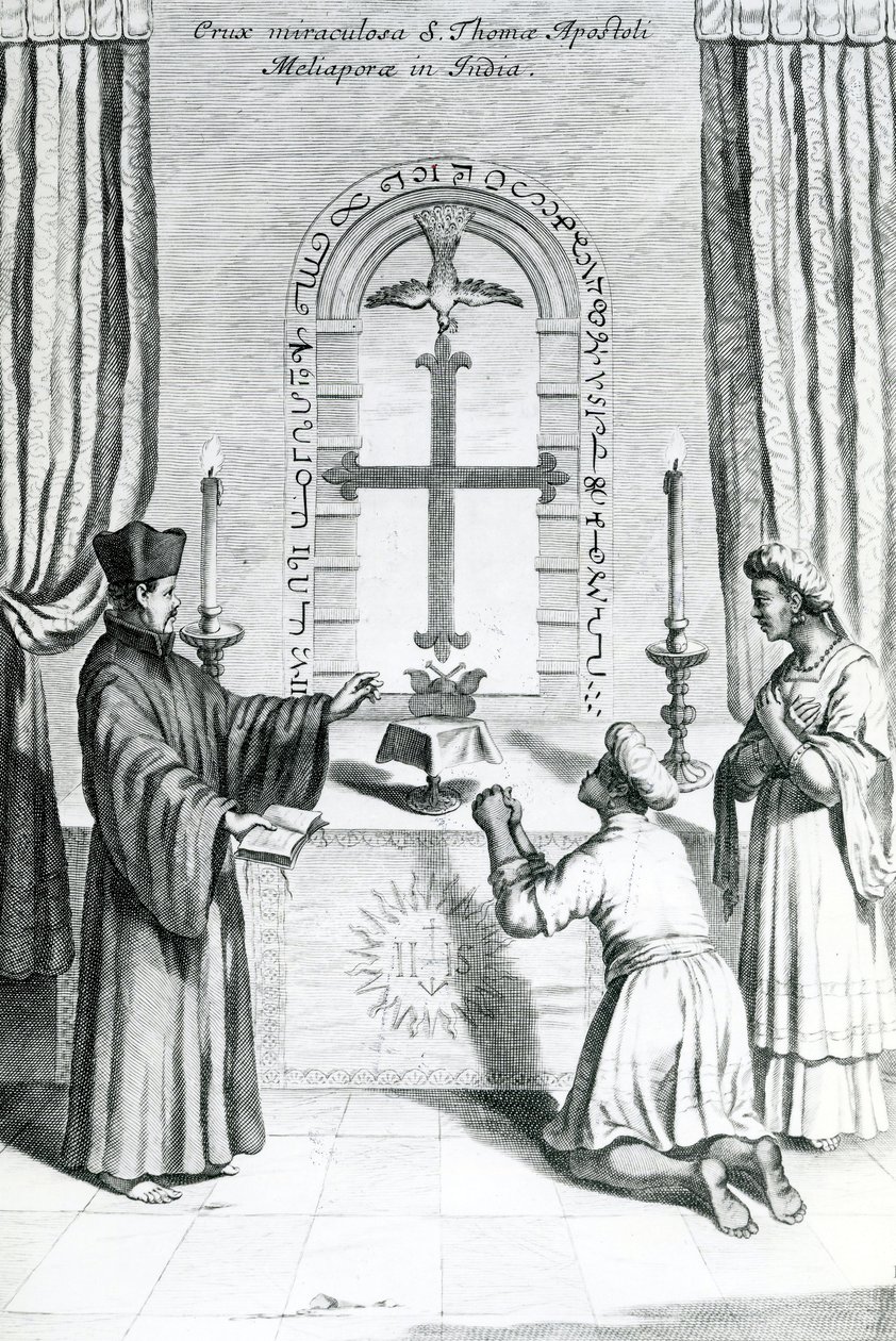 O Santuário de São Tomás em Meliapore, 1667 de Athanasius Kircher