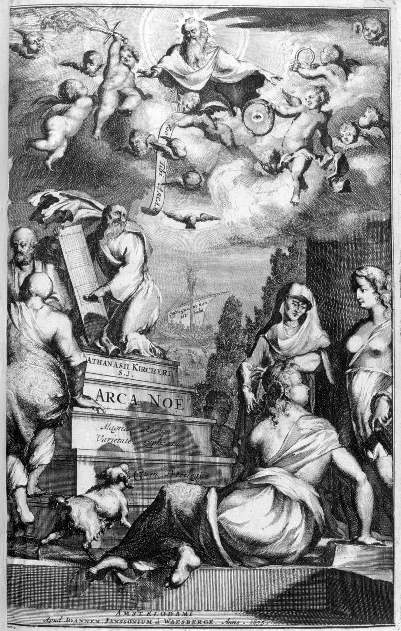 Frontispício de Arca Noe, 1675. de Athanasius Kircher