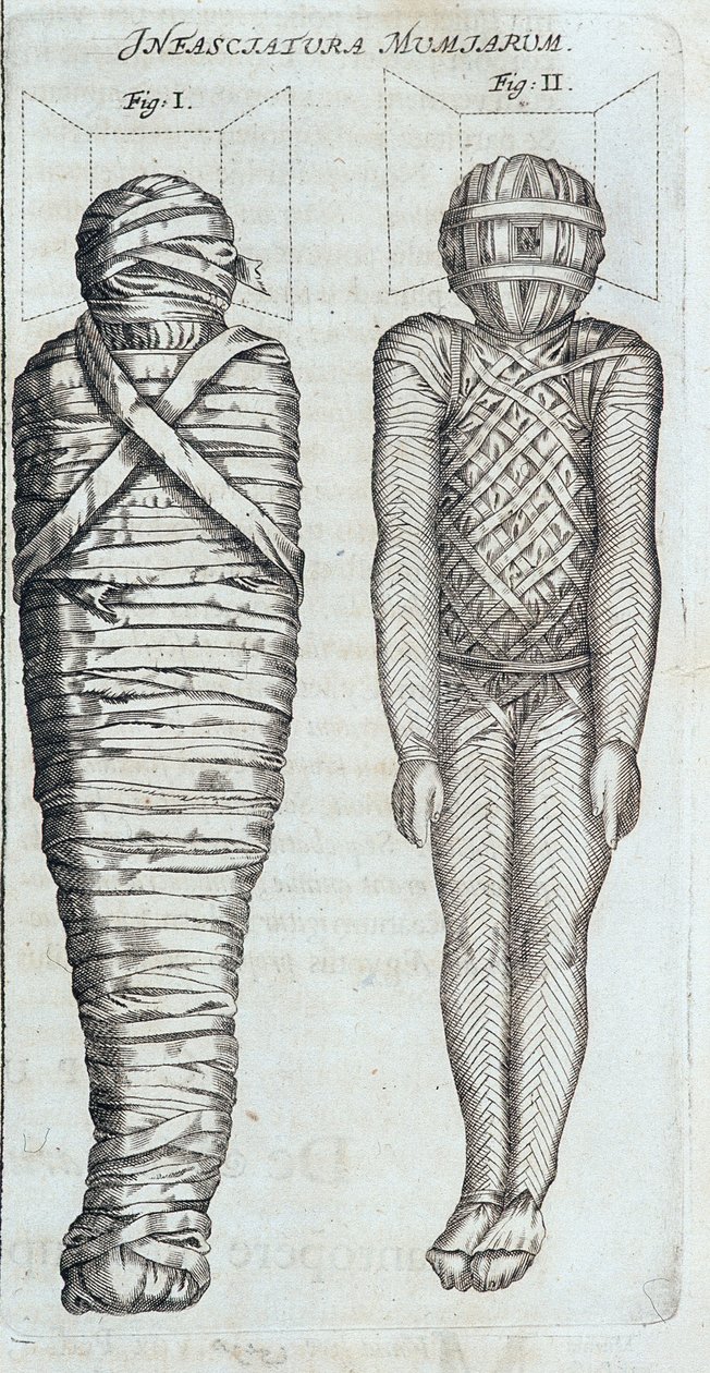 Múmias - em "Sphynx mystagoga" por Athanase Kircher de Athanasius Kircher