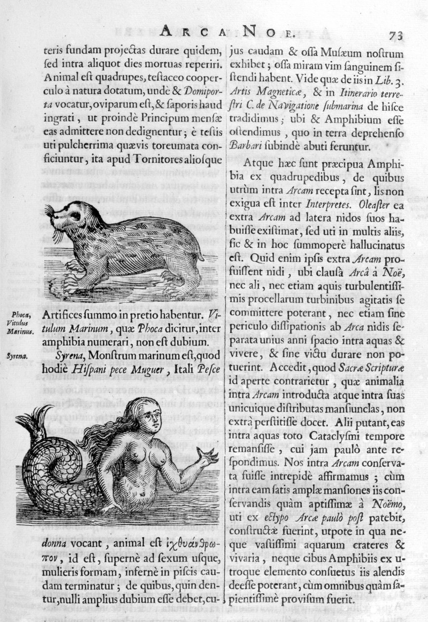 Criaturas míticas, 1675. de Athanasius Kircher