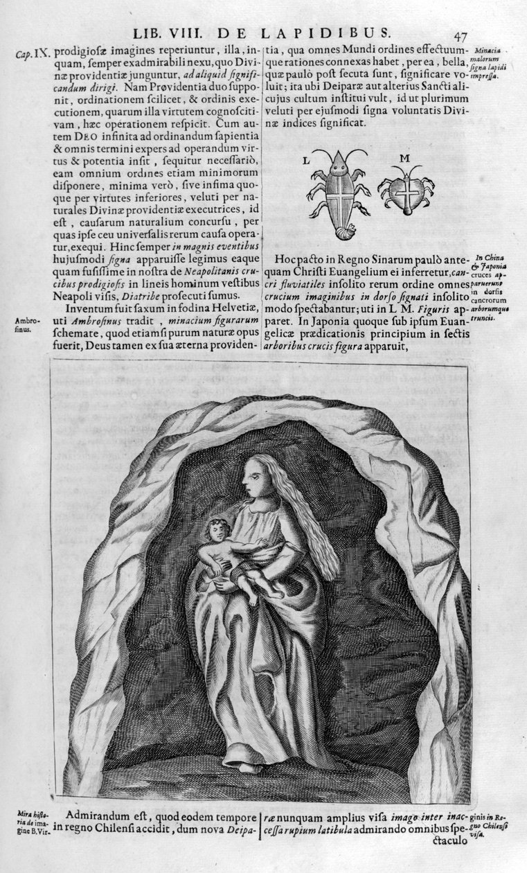 Virgem e criança, 1678 de Athanasius Kircher