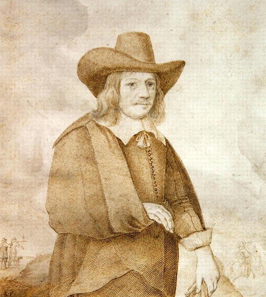 Retrato de um Cavalheiro (caneta e tinta em pergaminho) de Athon Crussens