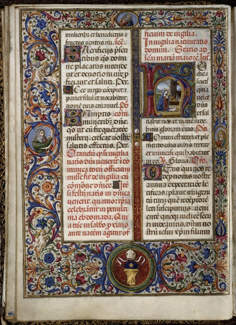 Missal de Thomas James: letras com a natividade de Attavante degli Attavanti
