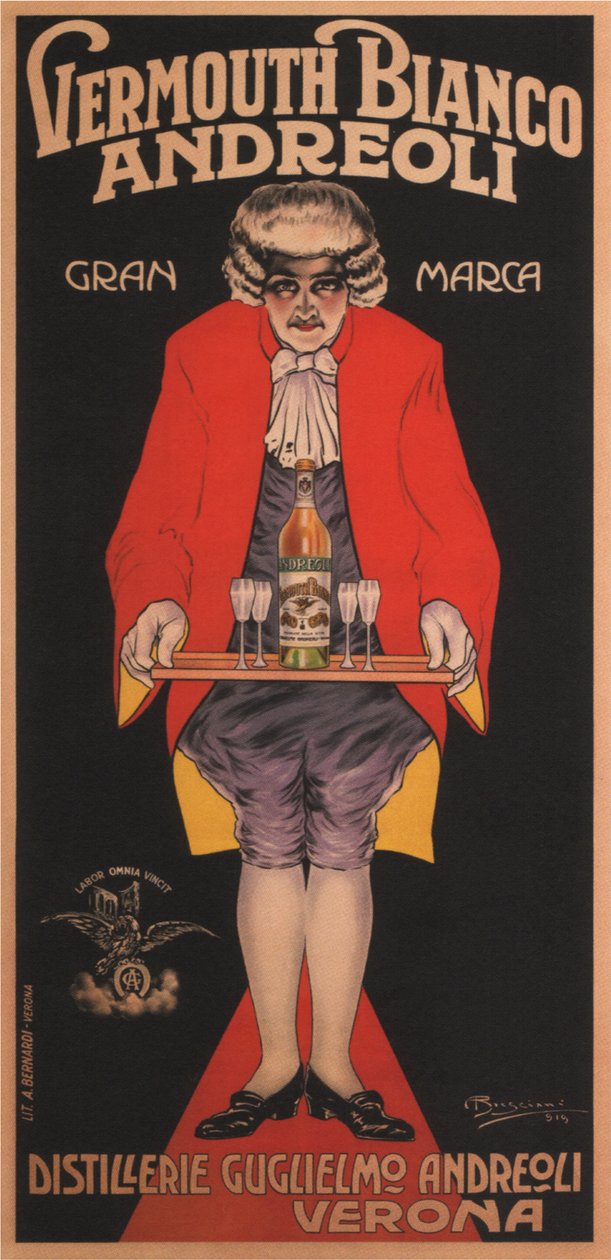 Andreoli White Vermouth, 1919 de Attilio Bresciani