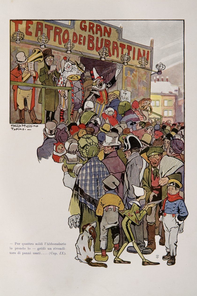 Ilustração de Pinóquio de Attilio Mussino