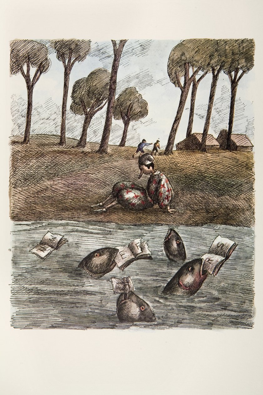 Ilustração de "Pinóquio" de Carlo Collodi de Attilio Mussino