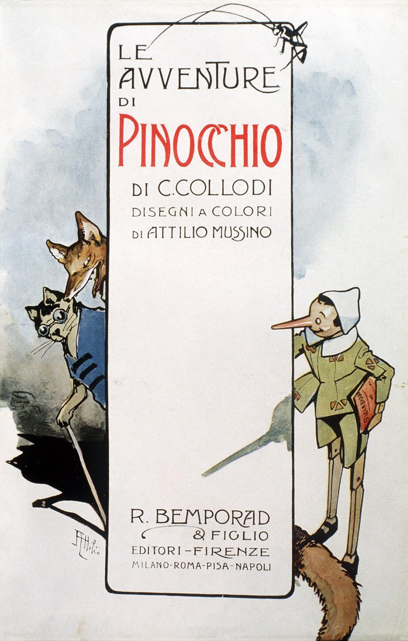 As Aventuras de Pinóquio (Frontispício) de Attilio Mussino