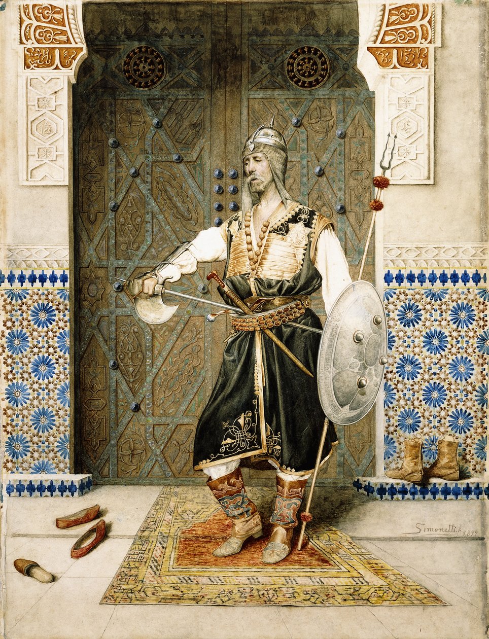 A guarda do harém, 1899 de Attilio Simonetti
