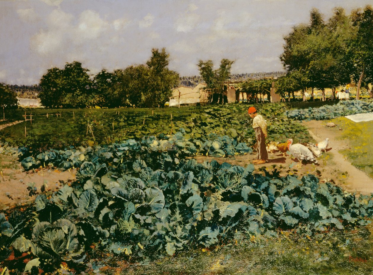O remendo de repolho (óleo sobre tela) de Attillo Pratella