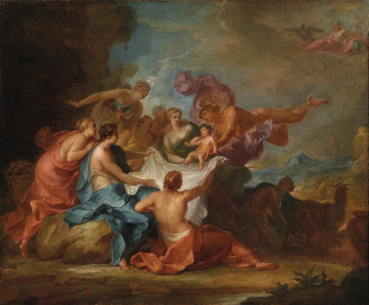 Alegoria da educação do menino Júpiter pelas ninfas da montanha Ida de Abraham Jansz. van Diepenbeeck