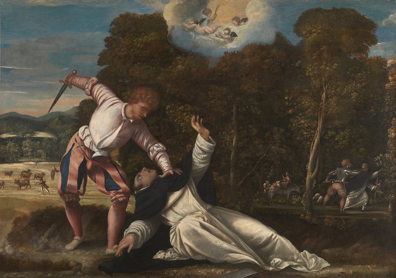 A morte de São Pedro Mártir de Attributed to Bernardino da Asola