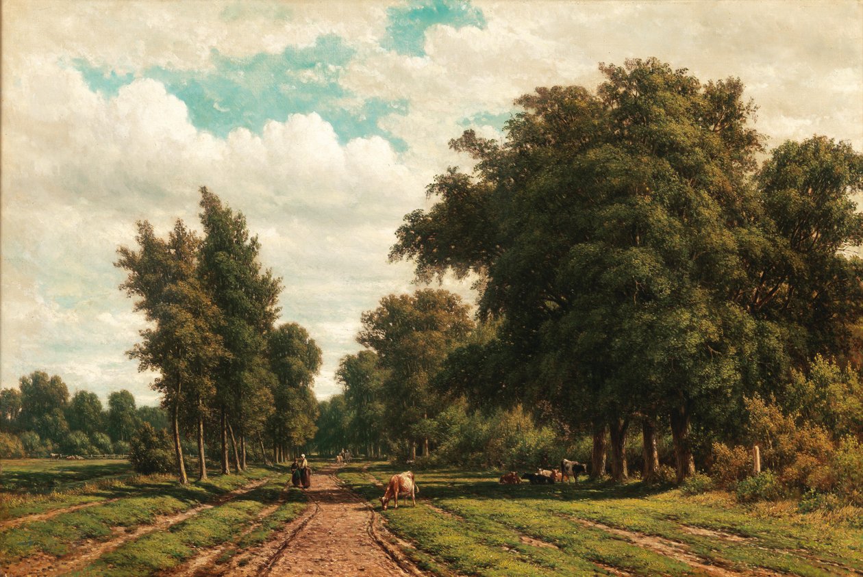 Um dia de verão na Normandia de Attributed to Mikhail Clodt