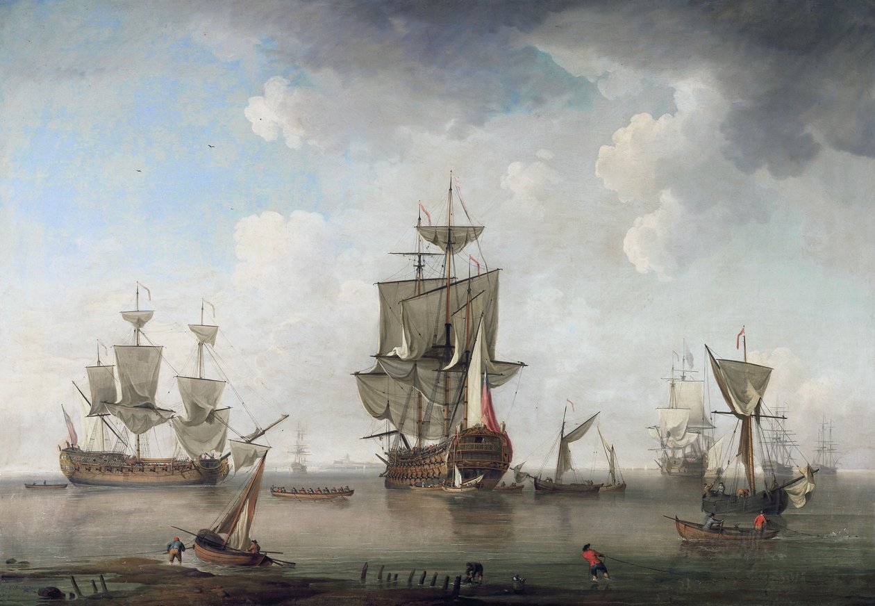 Homens de guerra no porto de attributed to Charles Brooking