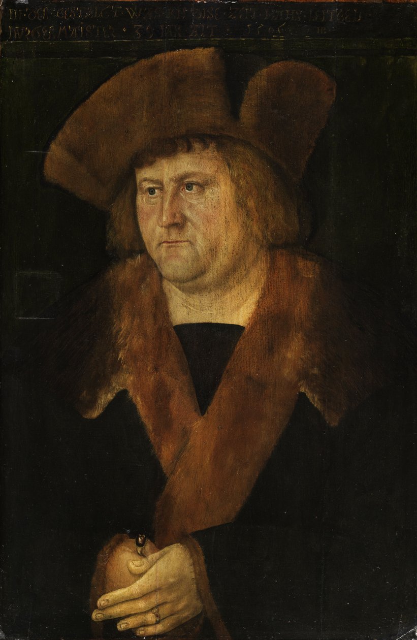 Brosamer (attr) Retrato do presidente da câmara Hans Leitgeb 1506 de Attributed to Hans Brosamer
