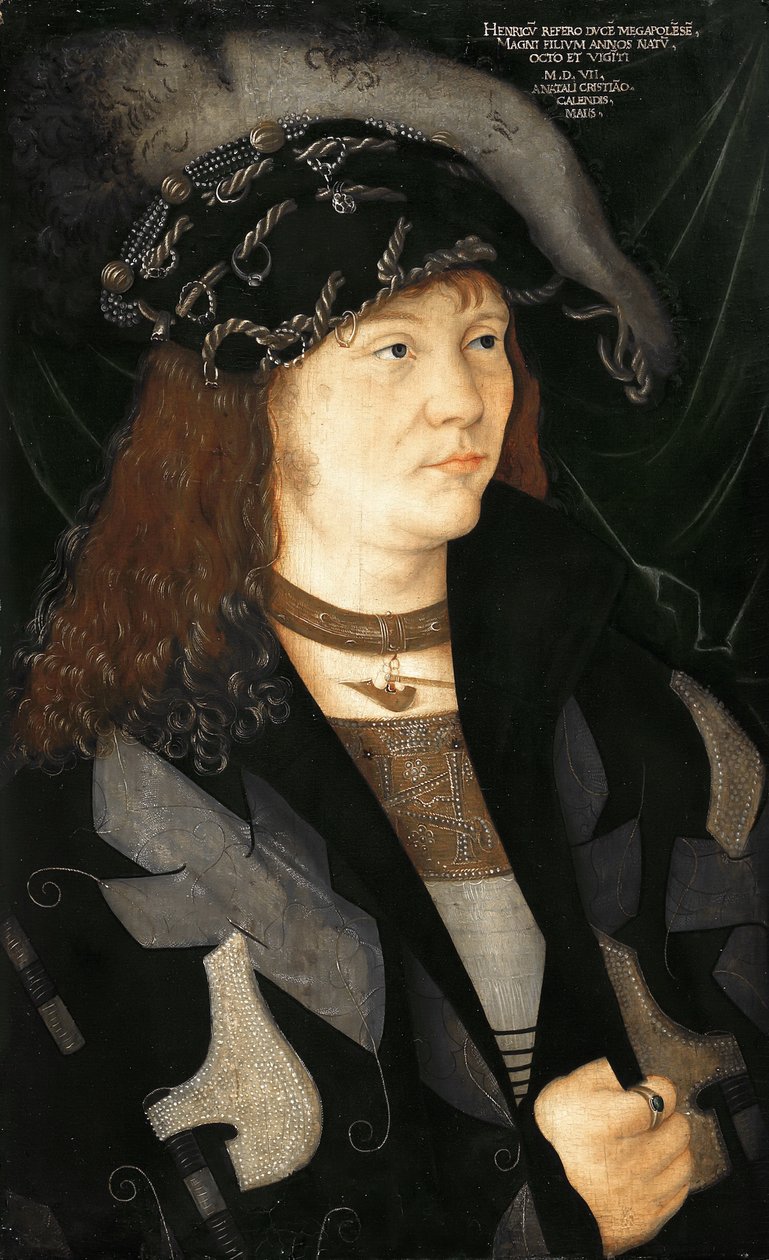 Alemão: Heinrich V Retrato de Henri V. de Mecklenburg de attributed to Jacopo de